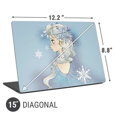 Disney Frozen Elsa Side Portrait Art Universal Laptop 15in (12.2 x 8.8in) Skin